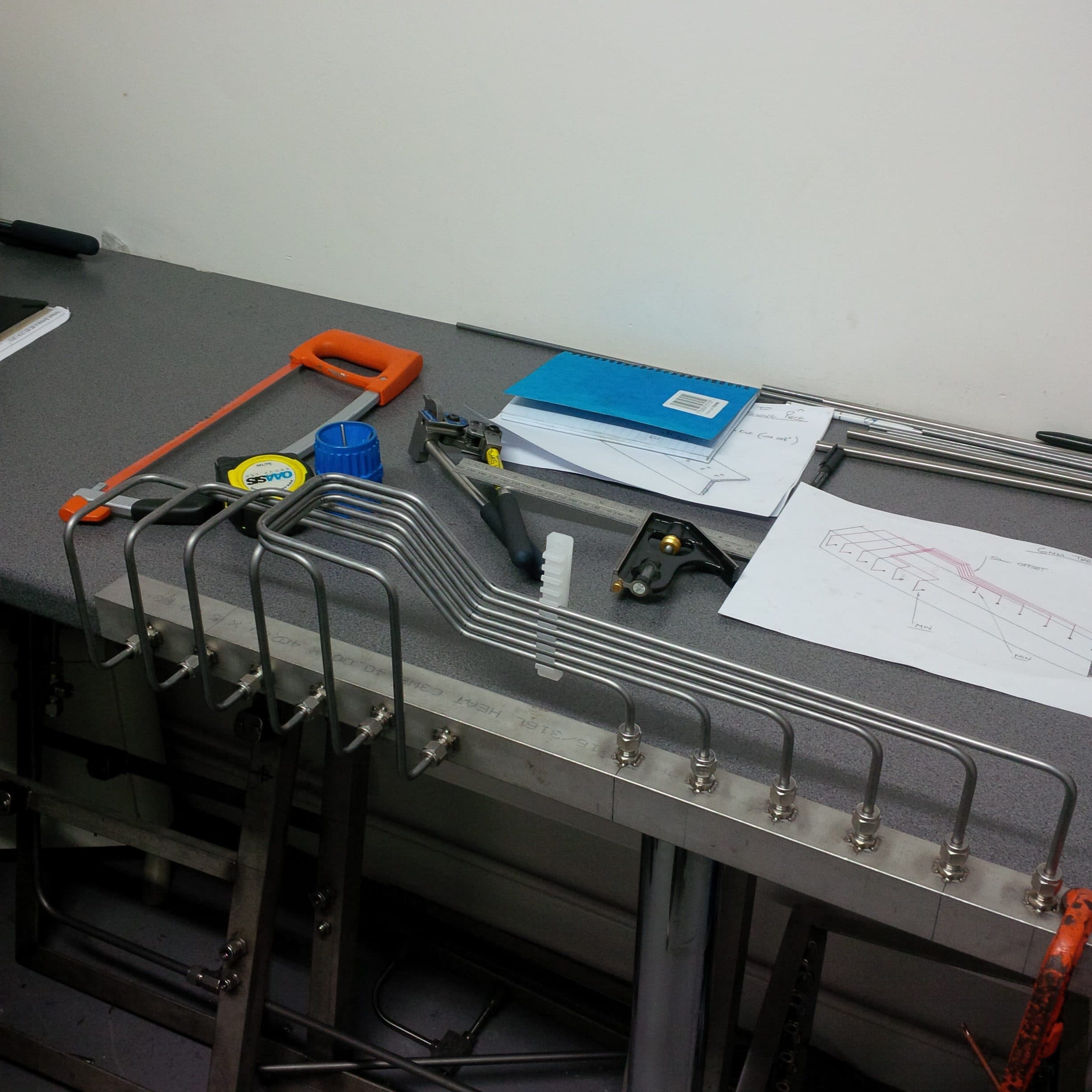 Tube and manifold fabrication work